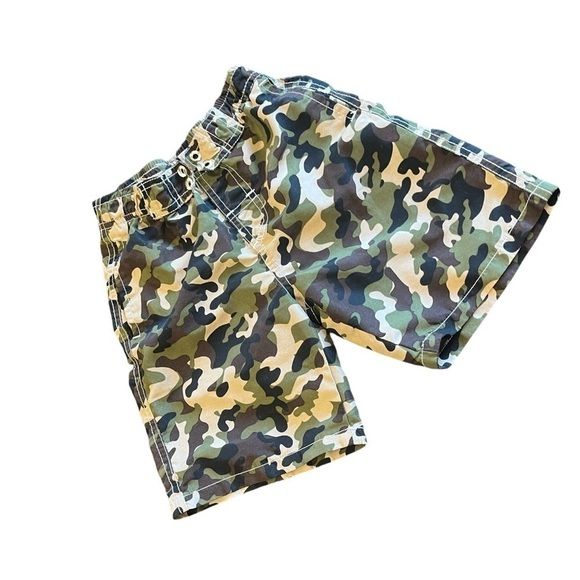 Kute n Koo swim pull-on trunks camouflage elastic waist lining pockets Boy 5 - Picture 4 of 12